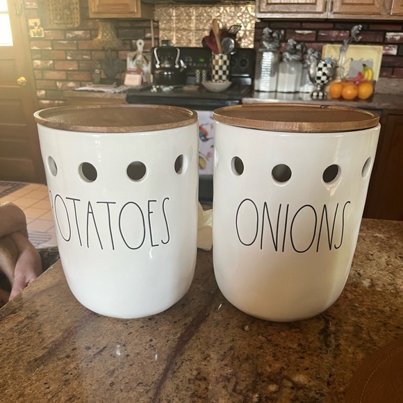 Rae Dunn Kitchen New Rae Dunn Potato And Onion Bins Poshmark